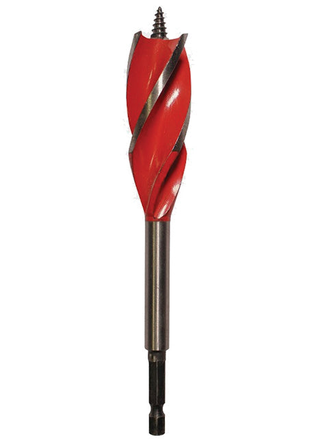 20mm x 159mm Addax Speed Auger with Red Flutes, Hexagon Shank