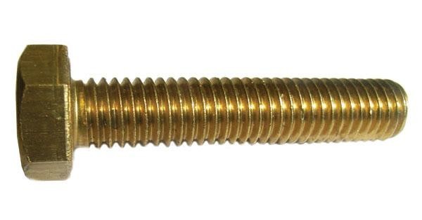 M8 x 75 Brass Hexagon Head Set Screws, DIN 933