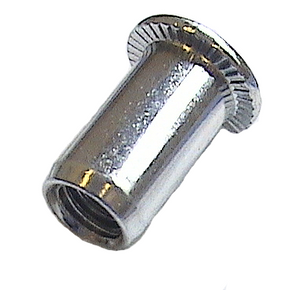 M4 Rivet Nut, Flanged, Steel, Grip range 0.25 - 3.0mm, Hole Size 6.1mm Bralo 030110 4006