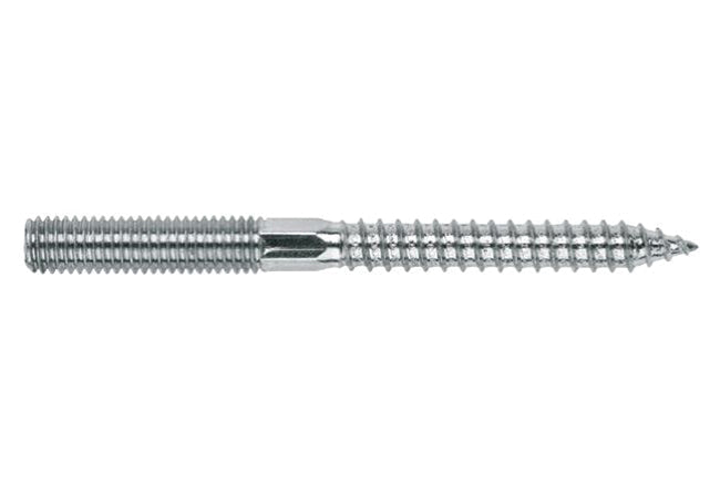 M10 x 180 Wood (57mm) to Metal (50mm) Steel Bright Zinc Plated Dowels, TX 25 Drive
