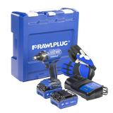 Rawlplug 18V Impact Drive Wrench Brushless with 2 x 5.0ah batteries R-PID18-XL2-UK