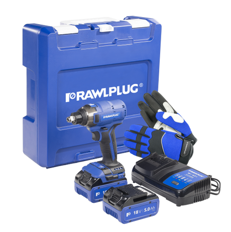 Rawlplug 18V Impact Drive Wrench Brushless with 2 x 5.0ah batteries R-PID18-XL2-UK