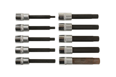 Laser 10 Piece 3/8" Drive 92mm Long Hex Drive Bit Set 7163