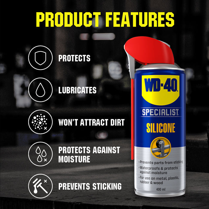 WD40 Specialist Silicon Lubricant, 400ml Smart Straw