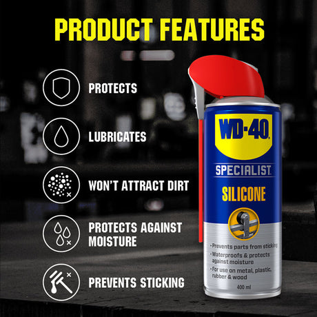 WD40 Specialist Silicon Lubricant, 400ml Smart Straw
