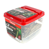 5.0 x 100 Timco Countersunk TX25 Clamp Fix C2 Woodscrews Yellow (Tub of 300) 50100C2CTUB