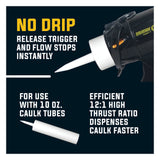 Siligun Classic Compact Gun for resin, sealant or caulk cartidges, 12:1 Push Ratio