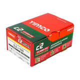 6.0 x 100 Timco Countersunk TX30 Clamp Fix C2 Woodscrews Yellow 60100C2C