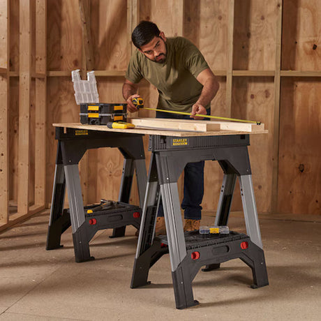 Stanley Folding Telescopic Saw Horse Twin Pack 1-92-980