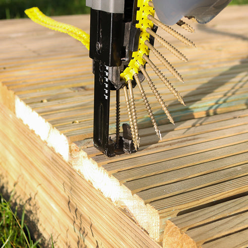 4.5 x 65 Timco C2 Countersunk SQ2 Collated Decking Screws (Pack of 500), Organic Green. 65C2DCOLL