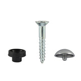 No8 x 1 1/4 Mirror screw Steel 1/2" Dome Cap Chrome