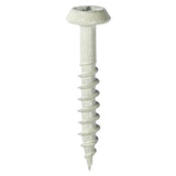 5.0 x 25 Low Profile Classic Exterior Screws White, PZ2, Tub of 400, Timco 50025CLARW