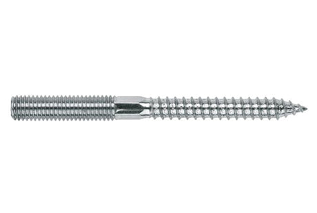 M10 x 110 Wood (57mm) to Metal (38mm) Steel Bright Zinc Plated Dowels, TX 25 Drive
