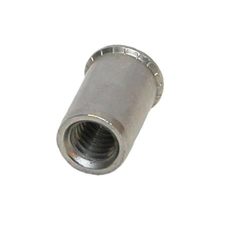 M4 Rivet Nut, Low Profile Countersunk Stainless Steel A2, Grip range 0.5 - 2.00mm, Hole Size 6.1mm Bralo 037320 4006