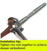 M6 x 40 Wood (25mm) to Metal (15mm) Steel Bright Zinc Plated Dowels