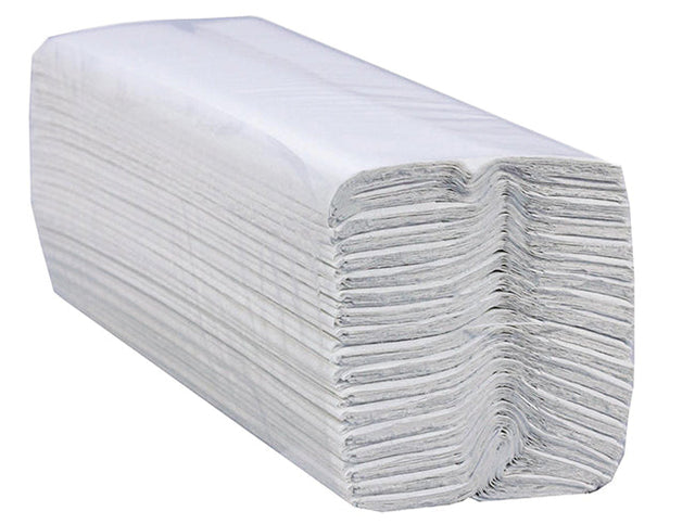 White Paper Hand Towels, 2 Ply C Fold, 230mm x 95mm (Case of 2400)