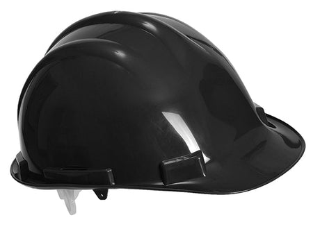 Builders Site Helmet Hard Hat (Black) to EN 397:1995