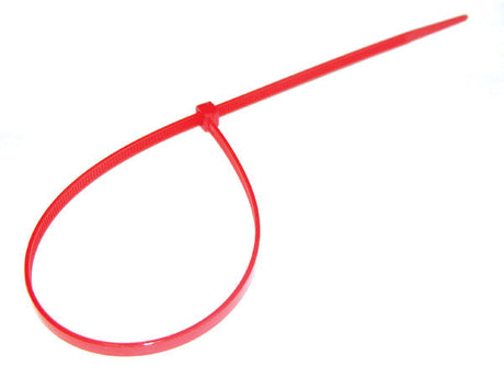 4.8 x 200 Red Cable Ties, Packed in 100's