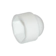 M10 (17mm) Nut & Bolt Cover Cap, White Plastic Polyethylene