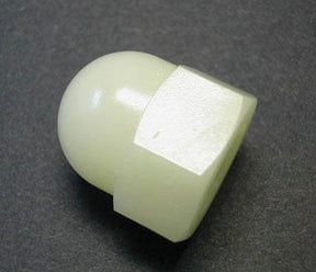 M12 Dome Nut Nylon Grade 66 Natural White DIN 158