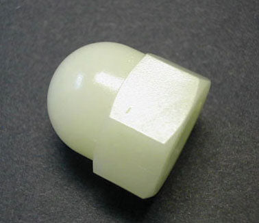 M12 Dome Nut Nylon Grade 66 Natural White DIN 158