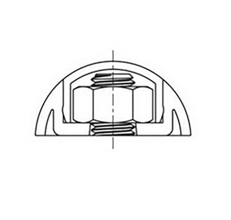 8mm White Security Nut Cover Base 8.2 x 32mm (Similar to RAL 9010)