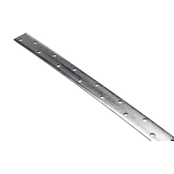 Light 600mm Straight Galvanised Builders Restraint Strap, 28mm Wide x 2.5mm Thick, 6mm holes