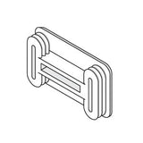 Unistrut P3/4240 Plastic End Caps White 21mm x 41mm Shallow Channel