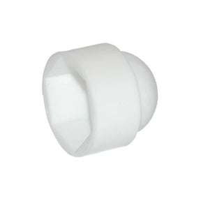 M16 (24mm) Nut & Bolt Cover Cap, White Plastic Polyethylene