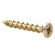 Screw-Tite 5 x 40mm Countersunk Pozi PZ2, All Purpose Screw, Net Coat Yellow. TFST05040