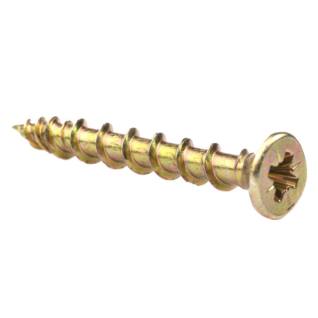 Screw-Tite 5 x 40mm Countersunk Pozi PZ2, All Purpose Screw, Net Coat Yellow. TFST05040