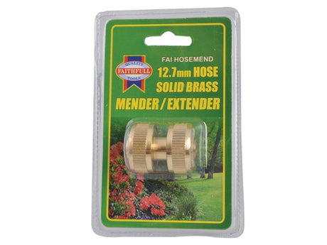 Faithfull 1/2" Brass Hose Mender / Connector FAIHOSEMEND