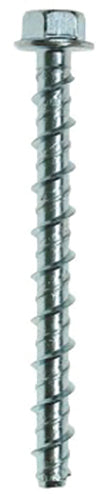 M6 x 50 Flange Hexagon Head Concrete Masonry Screw Bolt Anchor, Zinc Plated