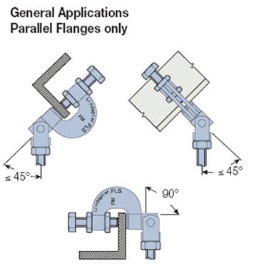 M10 Lindapter FLS10 Swivel Clamp, Bright Zinc Plated FLS10