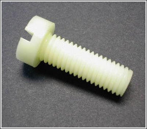 M6 x 40 Cheesehead Slotted Nylon Screw Grade 66 Natural DIN 84