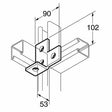 SB604 P1035 Right Hand T Corner Bracket, Unistrut compatible, galvanised