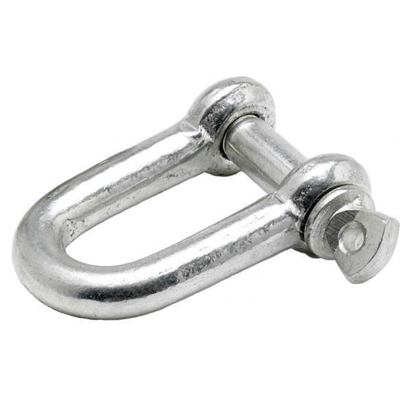 5mm Commercial D-Shackle Mild Steel Bright Zinc Plated