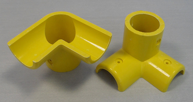 Yellow 4 Way Corner (In two halves) MHCORNER4W