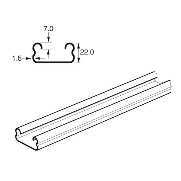 Shallow Plain Channel Light Gauge x 3 Metre, 41mm x 21mm x 1.5mm, Mild steel pre-galvanised. Unistrut compatible P4000T10X3  SC210/3M