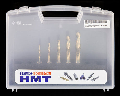 HMT VersaDrive 5 Piece Sheet Metal Impacta Drill Tap Set (M5, M6, M8, M10 & M12) 301125-SET1