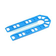 100mm x 43mm x 3mm Thick Plastic Packing Shims pack of 200 (blue), Centre slot suits M12 bolts