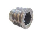 M6 x 25mm Type D Flanged Timber Insert Nut (6mm Key), Bright Zinc Plated or Yellow Plated