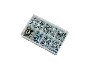 615pc 6-10g Csk Pozi AB Self Tapping Screw Kit. Bright Zinc Plated. Kitmaster KM105107