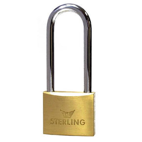 40mm Double Locking Long Shackle Brass Padlock (2 Keys)