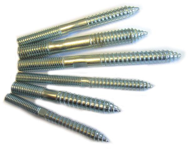 M6 x 60 Wood (35mm) to Metal (25mm) Steel Bright Zinc Plated Dowels