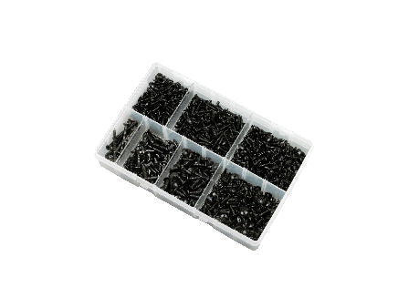 700pc 6-10g Pozi Flange AB Self Tapping Screw Kit Black Phosphate. Kitmaster KM105105