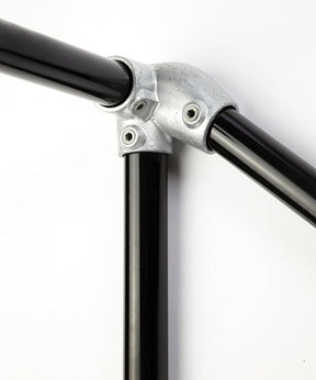 Right Hand Level Sloping Down Side Outlet  Elbow C201RH Size 7(G32) Handrail Fitting, Galvanised