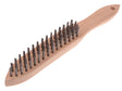 4 Row Heavy Duty Wire Scratch Brush with Wooden Handle