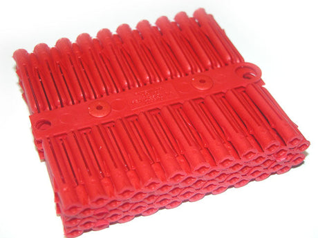 Red 5.5 x 34mm Talon Premium Plastic Wall Plugs / Drill Fixing (Drill size 5.5mm) Bundles of 100 or outer boxes of 2000