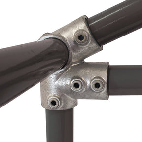 Eaves Fitting 27.5 Degree C56 Size 8 (G40) Handrail Fitting, Galvanised (Kee Klamp Compatible)